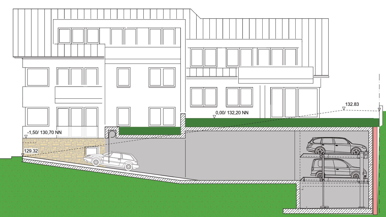 Neubau eines Mehrfamilienhauses - Sulzbach