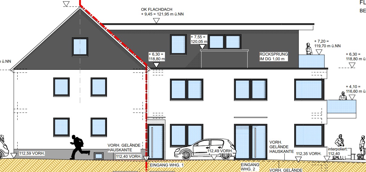 Neubau eines Mehrfamilienhauses - Frankfurt Zeilsheim